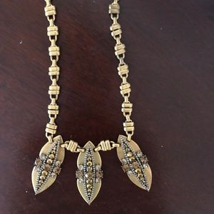 J. Crew Bronze Jewel Statement Necklace